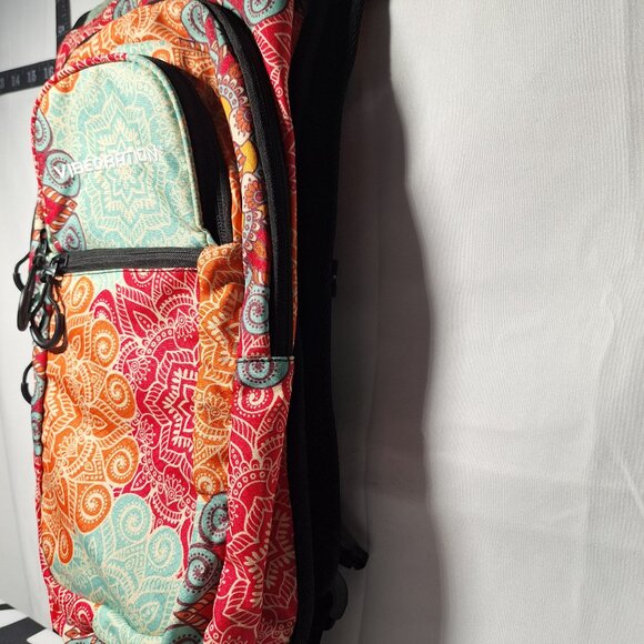 Vibedration Hydration Backpack w/o bladder - turquoise/orange pattern - … main image 14